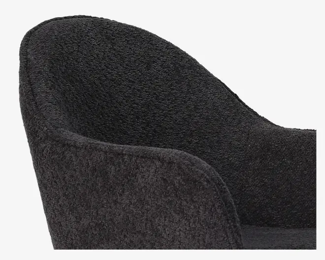 Spisebordsstol med armlæn i grå