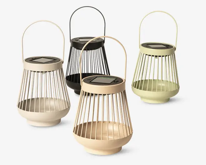 Solcelle lanterner assorteret H.16 cm 