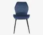 Spisebordsstol i blå velour