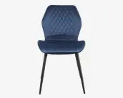 Spisebordsstol i blå velour