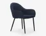 Spisebordsstol med armlæn i blå