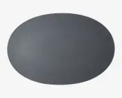 Dækkeserviet Oval Lys Grå 30x45 cm