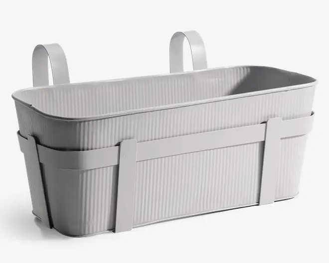 Altankasse metal hvid L.41,5 cm