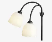 Gulvlampe Glow m. 2 arme sort H.130 cm