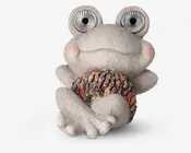 Snegl solcelle ass H.17 cm 