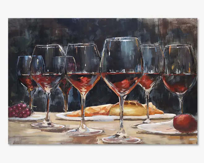 Maleri vinglas 80x120 cm 