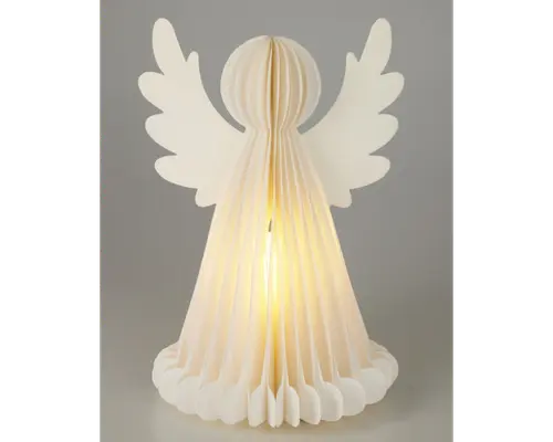Engel papir hvid LED H.28 cm