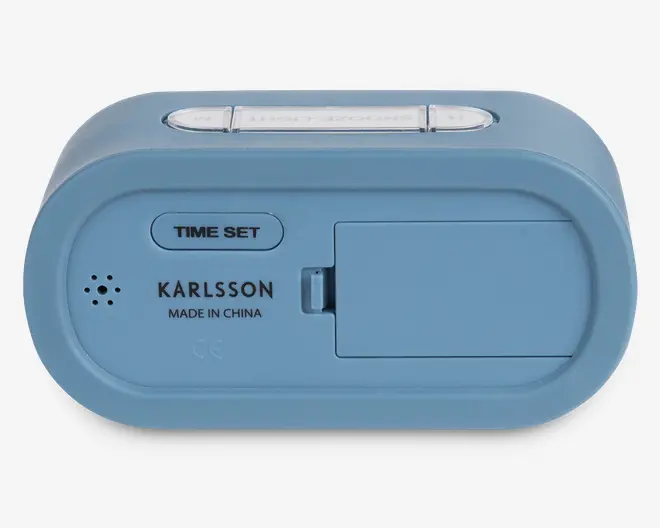 Vækkeur silikone blå H.7 cm 