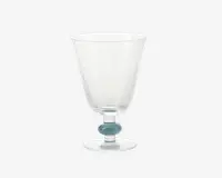 Vinglas Klar/Blå H.13,5 cm 