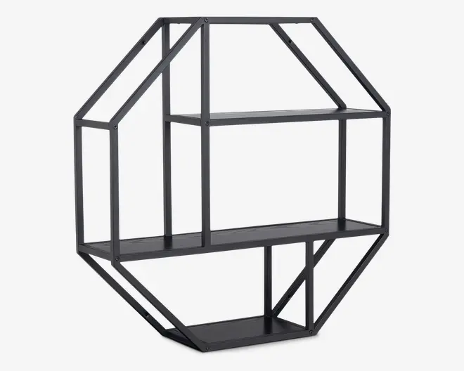 Vægreol Seaford 8 Kantet Sort/Sort