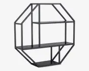 Vægreol Seaford 8 Kantet Sort/Sort