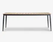Havebord teak/aluminium 100x210 cm