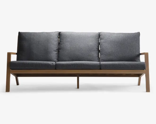 Loungesæt 4 dele teakfarvet