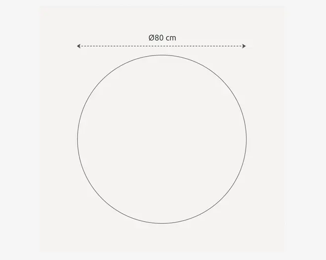 Spejl indgravering I Ø.80 cm  