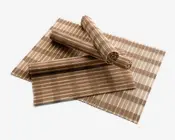 Dækkeservietter sæt 4 stk. bambus ass