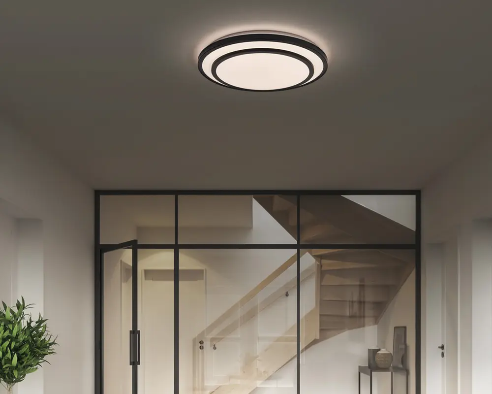 Plafond Berlin sort Ø.29,3 cm 