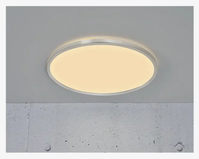 Plafond Oja Krom/Hvid Ø.43 cm