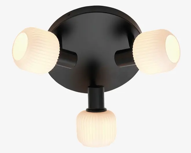 Loftlampe Milford mini 3xE14 sort