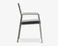 Havestol creme aluminium m/hynde