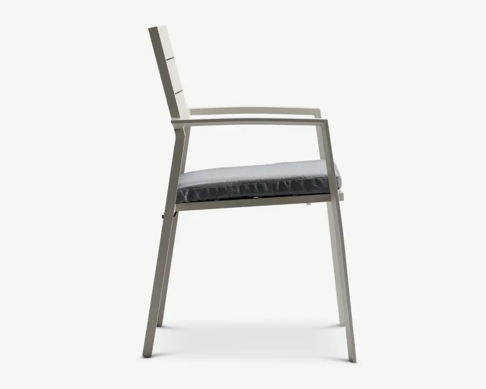 Havestol creme aluminium m/hynde