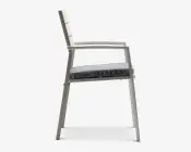 Havestol creme aluminium m/hynde