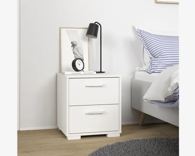 Sengebord Sofia med 2 skuffer