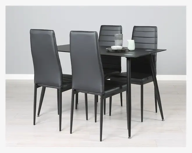 Lille spisebord i sort glas