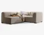 Lounge modul sofa beige stof