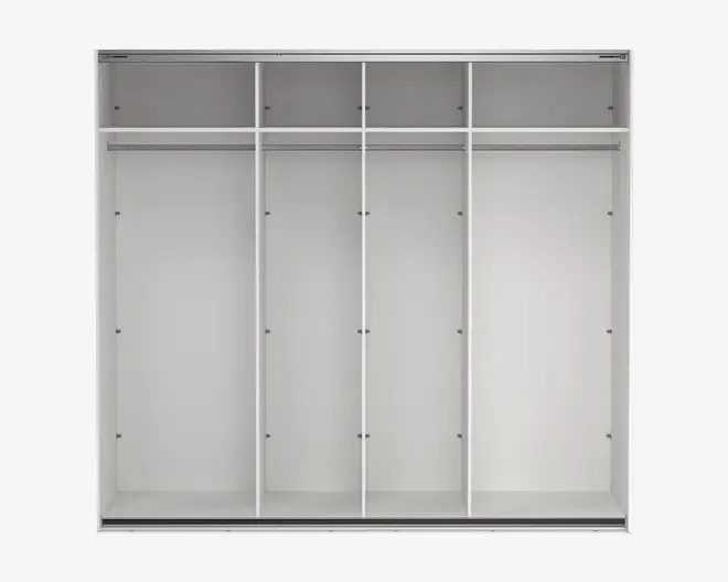 Garderobeskab Case hvid B. 244 x H. 221 cm