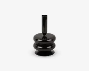 Lysestage double bubble sort H.17 cm