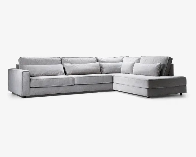 Sofa m/Open End Højre Grå