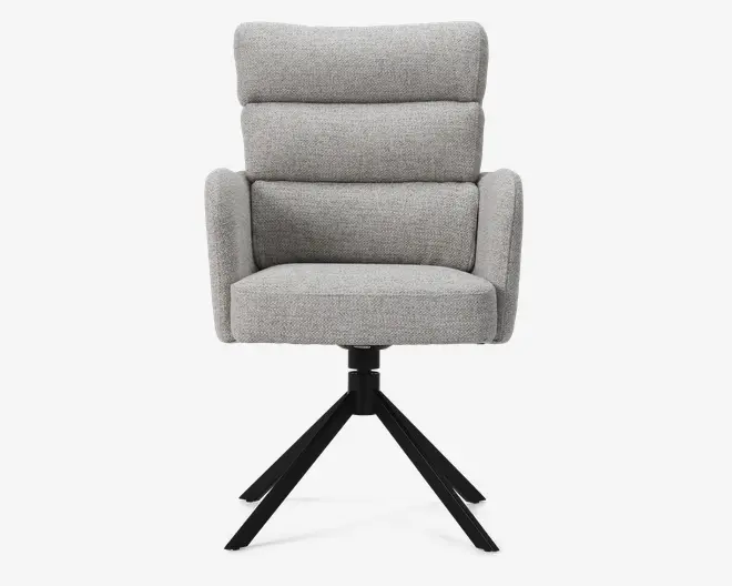 Spisebordsstol med armlæn beige