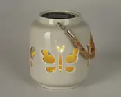 Solar lanterne m. mønster ass H.15 cm 