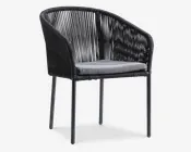 Havestol sort reb inkl. hynde