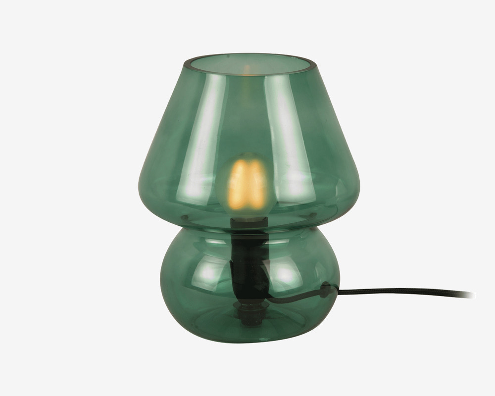 Bordlampe Vintage Grøn H.18 cm 