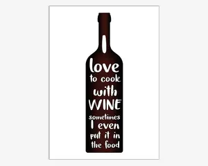 Plakat I Love To Cook With Wine 