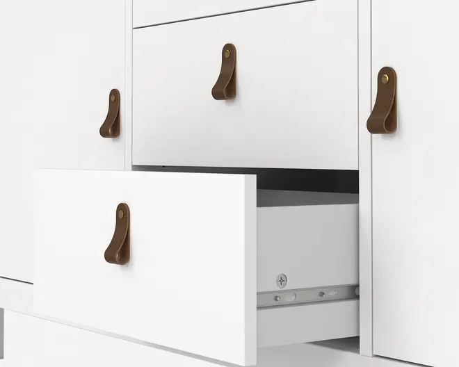 Skænk Madrid hvid med 3 skuffer