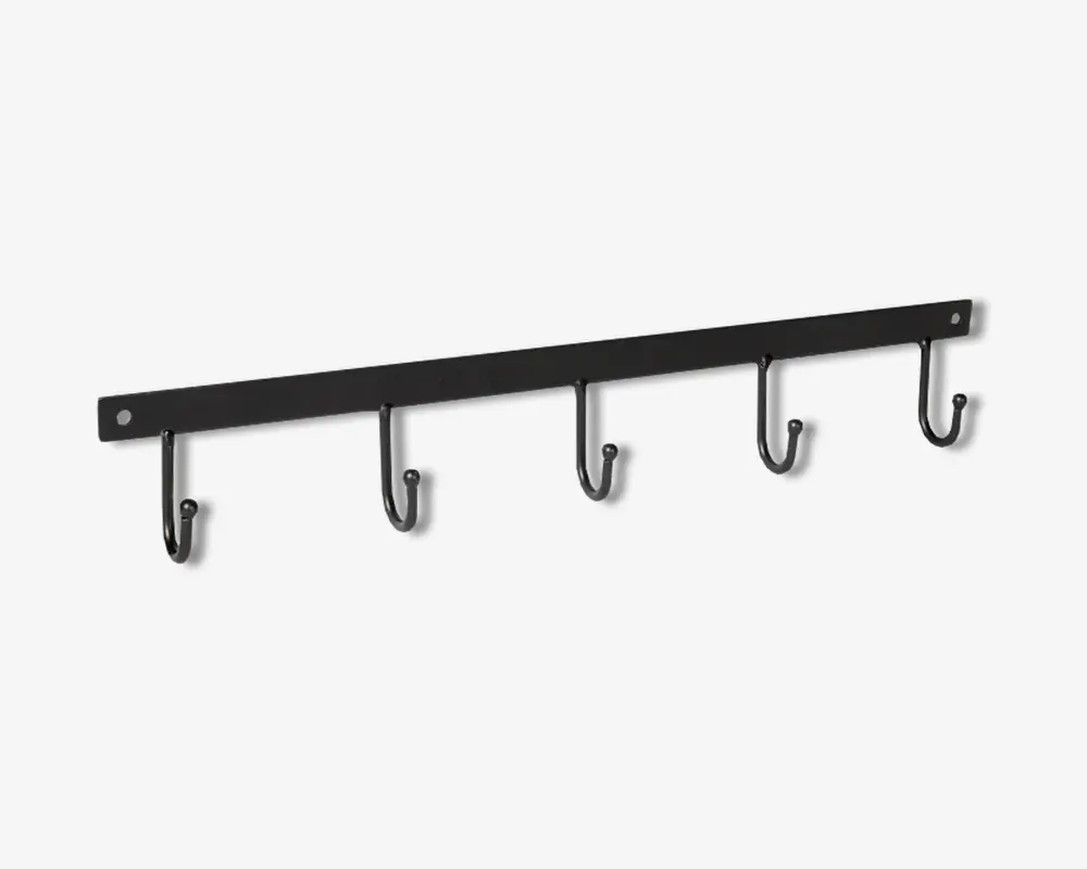 Knagerække m/5 metal L.42 cm 