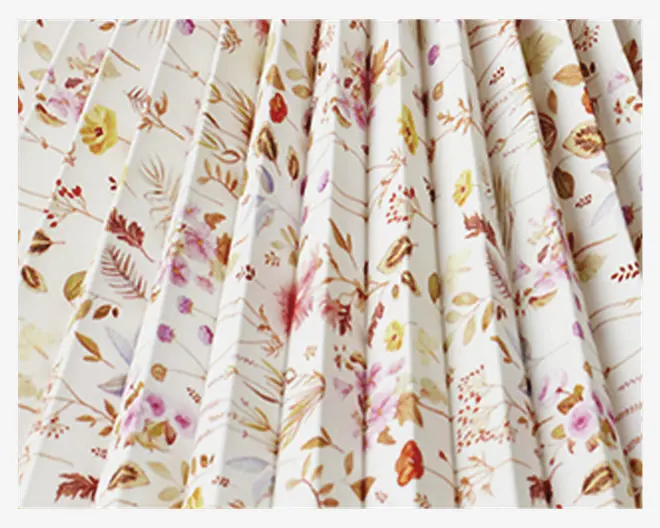 Plisséskærm Blomster Rød 23 cm