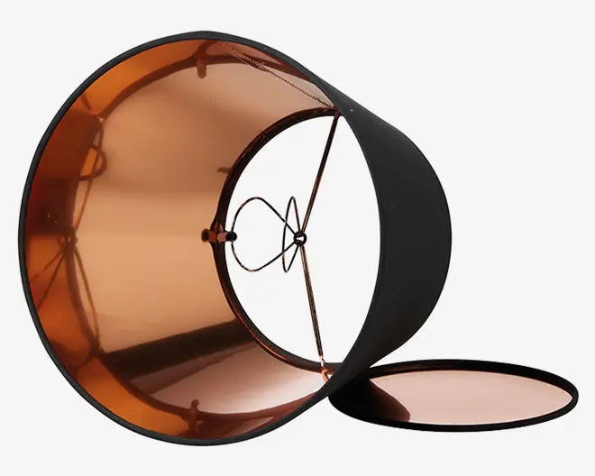 Skærm Isabella Domus sort/kobber H.20 cm