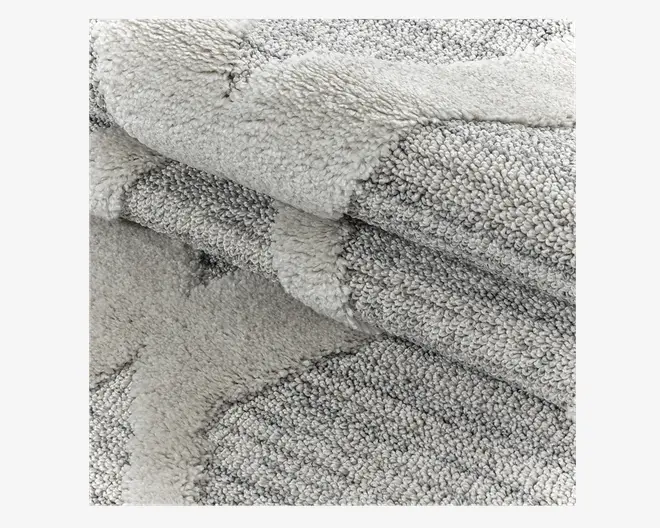 Tæppe Pisa lysgrå/hvid 160 x 230 cm