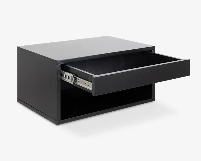 Sengebord Cholet med 1 skuffe sort