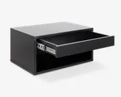 Sengebord Cholet med 1 skuffe sort