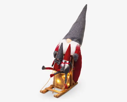 Nisse på slæde ass H.50 cm