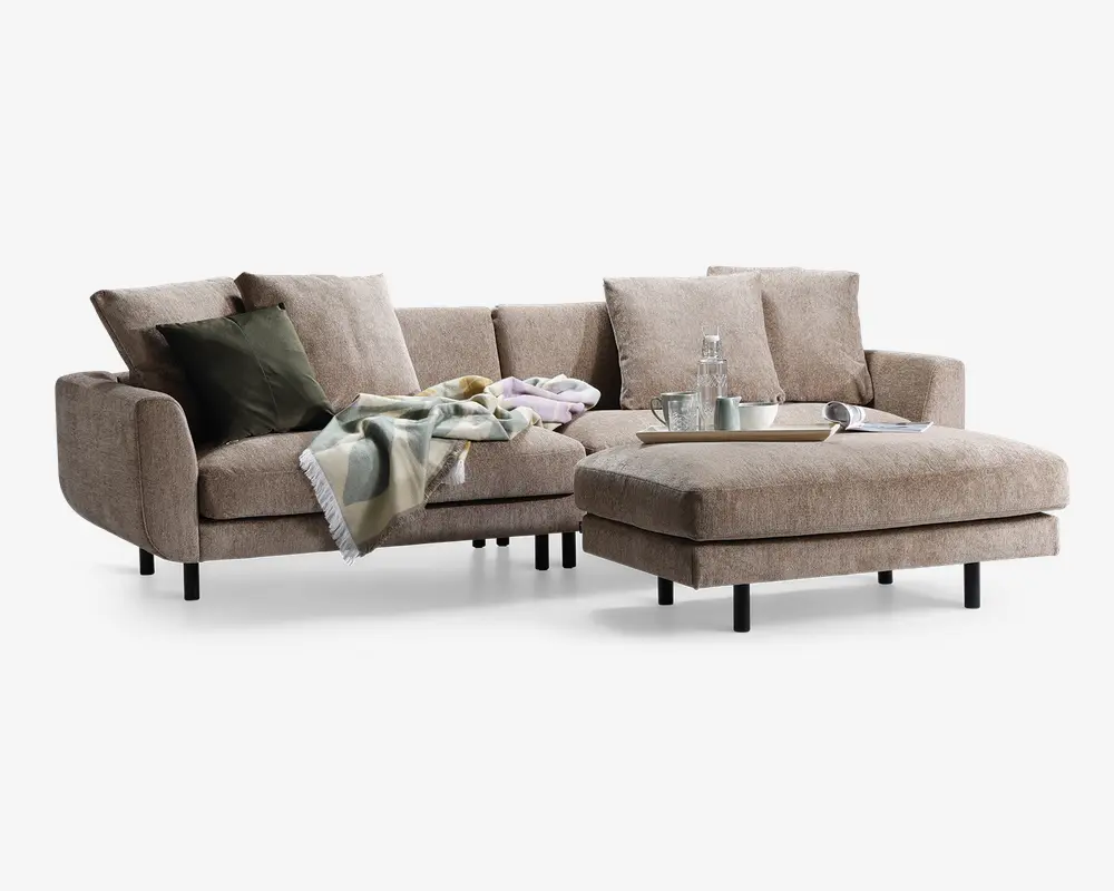 Puf Lazy Taupe møbelstof