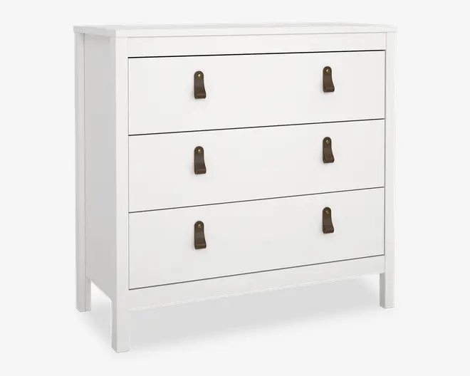 Kommode Madrid med 3 skuffer hvid