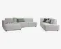 Sofa U-shape Højrevendt Beige