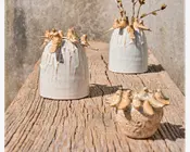 Skjuler med fugle keramik 13x9 cm 