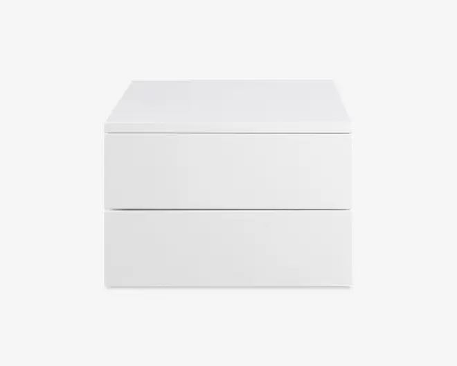 Sengebord Avignon med 2 skuffer hvid