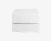 Sengebord Avignon med 2 skuffer hvid